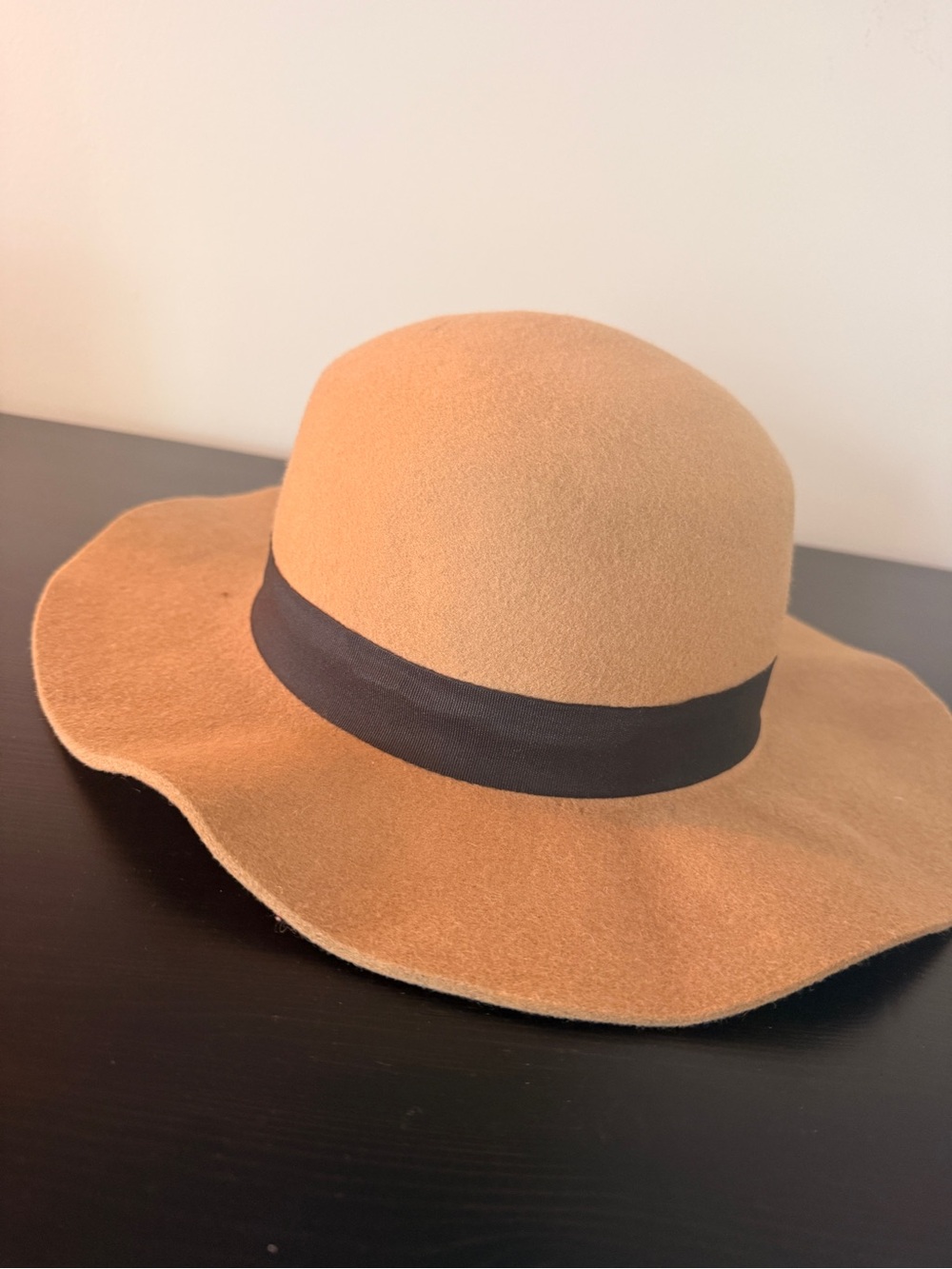 ASOS Camel Floppy Hat with Black Band